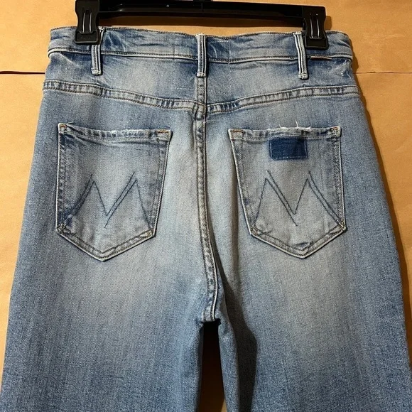 Mother Superior The Hustler Ankle Jeans High Rise Flare Denim I Confess Size 28